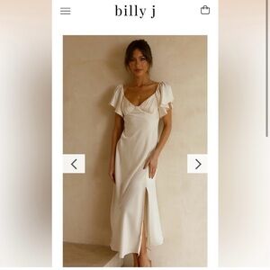 Billy J Louisa Midi Dress in ivory